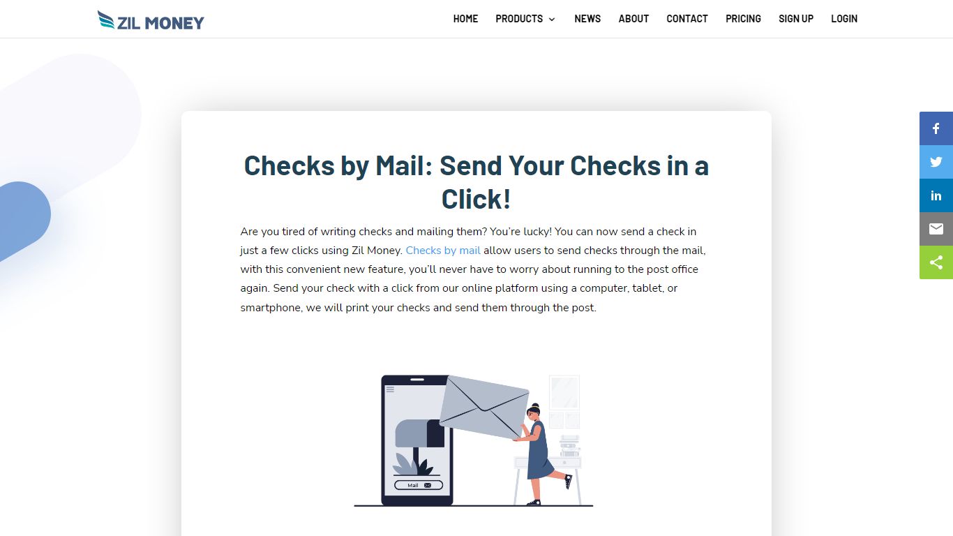 Checks by Mail: Send Your Checks in a Click! We Print & Mail