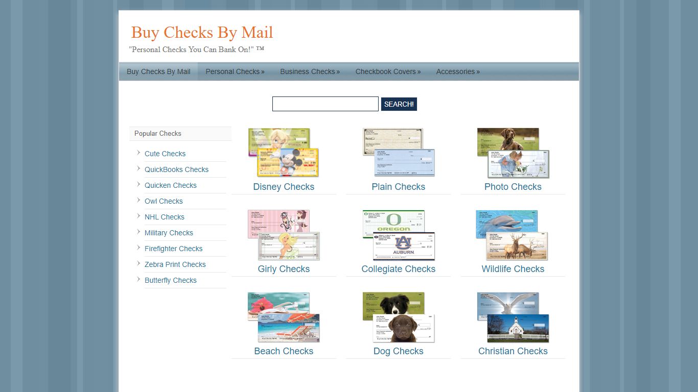 Order Personal Checks • Business Checks • Buy Checks By Mail